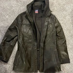 COOGI Australia down under Blue leather jacket